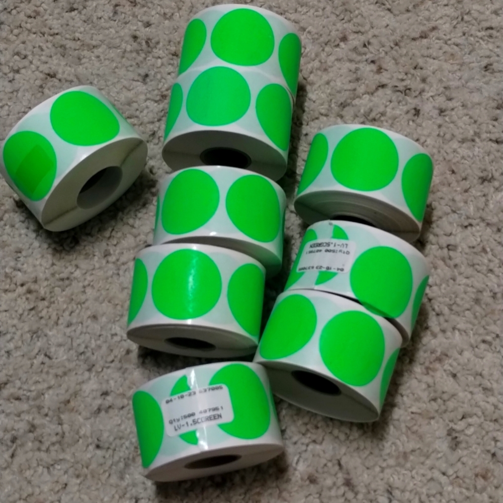 Label Value Stickers - Lime Green